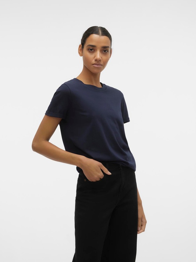 Vero Moda Kurzarmshirt »VMPAULA S/S T-SHIRT NOOS« Baumwolle, regular fit