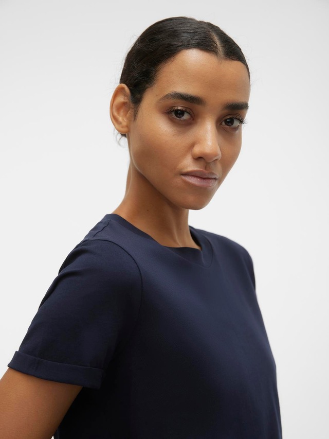 Vero Moda Kurzarmshirt »VMPAULA S/S T-SHIRT NOOS« Baumwolle, regular fit