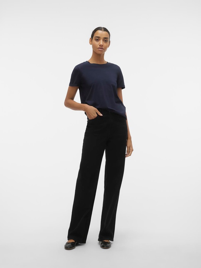 Vero Moda Kurzarmshirt »VMPAULA S/S T-SHIRT NOOS« Baumwolle, regular fit