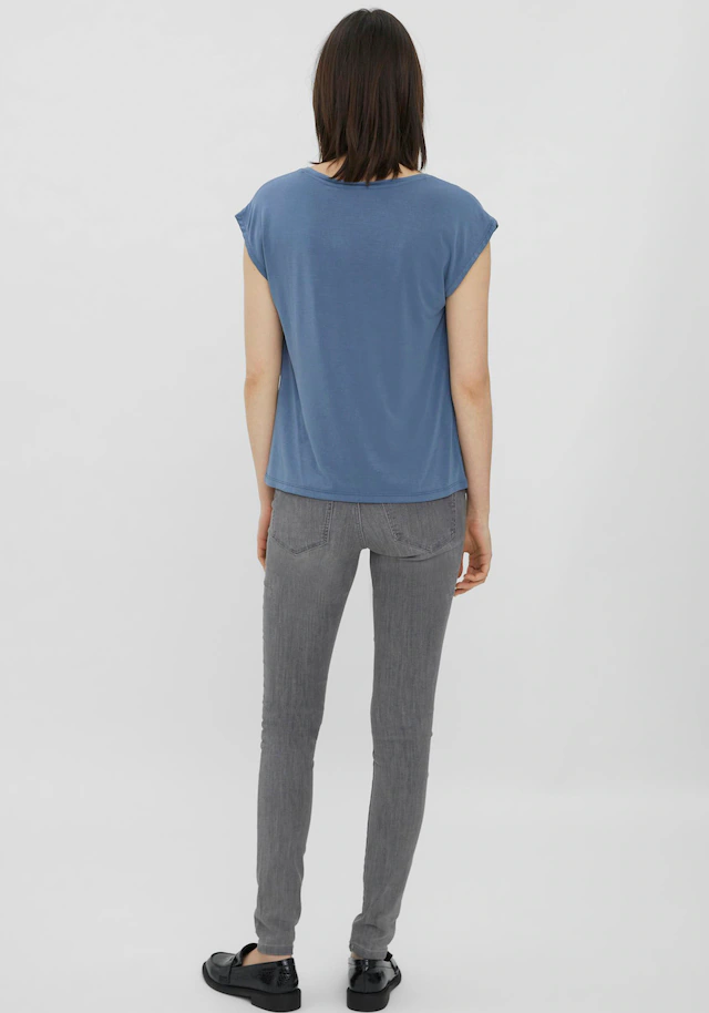 Vero Moda V-Shirt »VMFILLI SS V-NECK TEE GA NOOS« Materialmix, relaxed fit