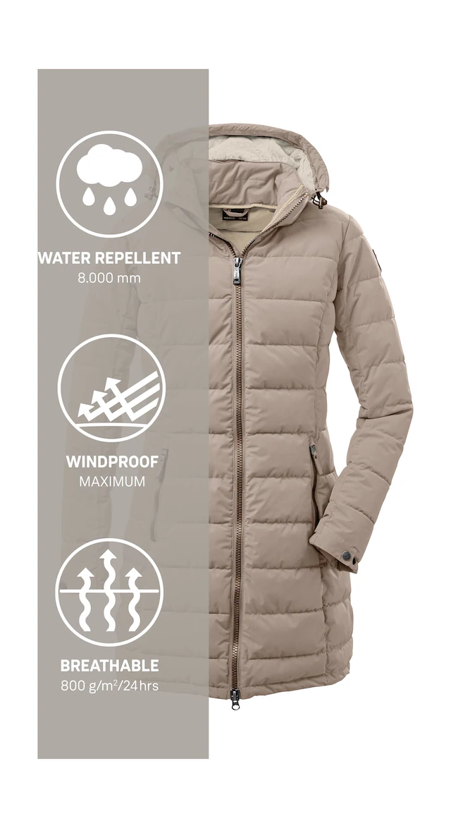 G.I.G.A. DX by killtec Steppmantel »GW 13 WMN QLTD PRK« Wasserabweisender, winddichter Steppparka mit urbanem Look