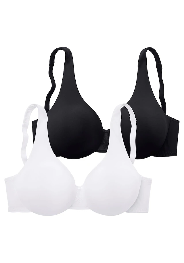 Nuance by Lascana T-Shirt-BH », BH mit Bügel im High-Apex-Design« Packung, mit nahtlosen Cups, große Größen