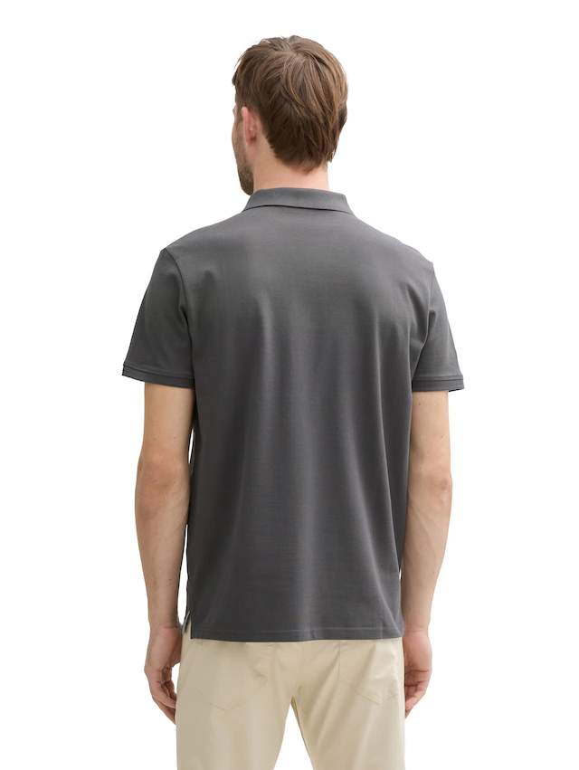 TOM TAILOR Poloshirt mit Knopfleiste und Logo
