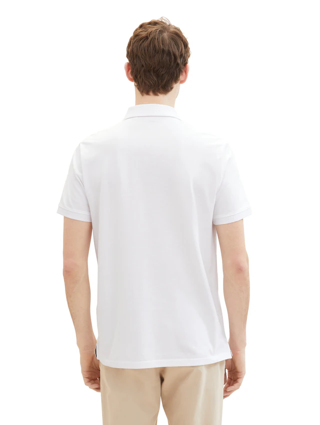 TOM TAILOR Poloshirt mit Knopfleiste und Logo