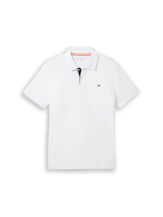 TOM TAILOR Poloshirt mit Knopfleiste und Logo