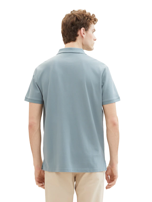 TOM TAILOR Poloshirt mit Knopfleiste und Logo