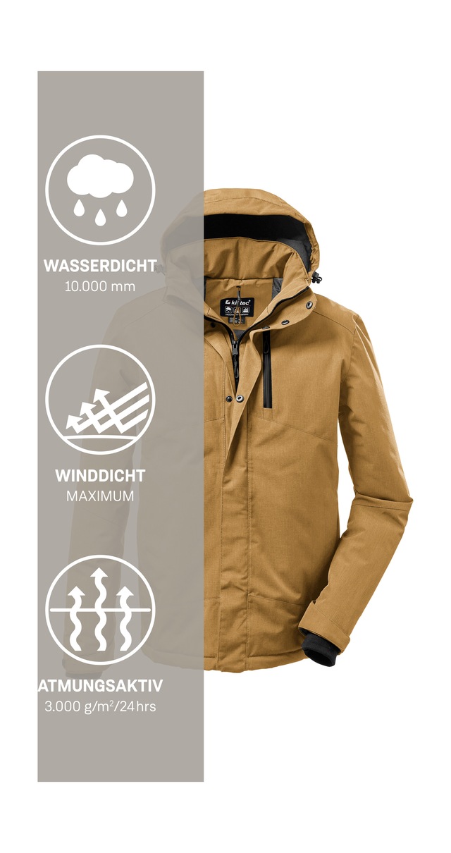 Killtec Outdoorjacke »KOW 161 MN JCKT« Wasser- und winddichte Funktionsjacke mit abnehmbarer Kapuze