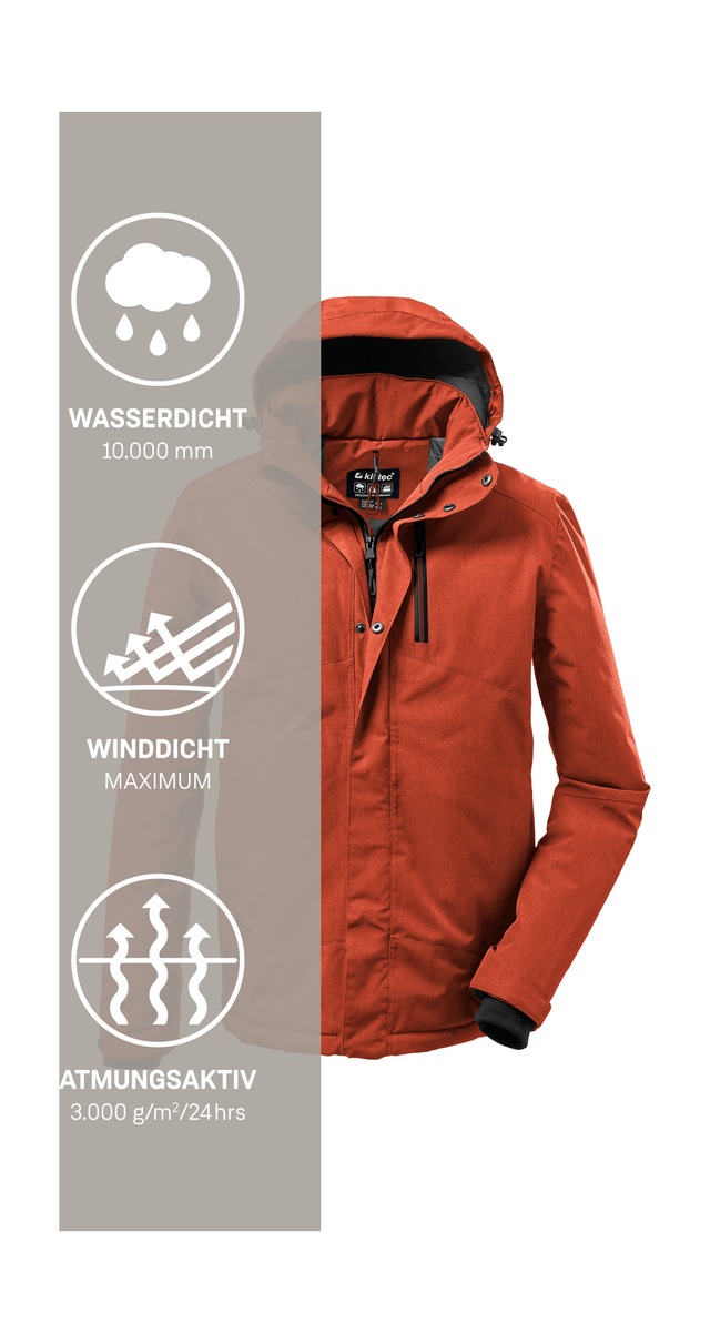 Killtec Outdoorjacke »KOW 161 MN JCKT« Wasser- und winddichte Funktionsjacke mit abnehmbarer Kapuze
