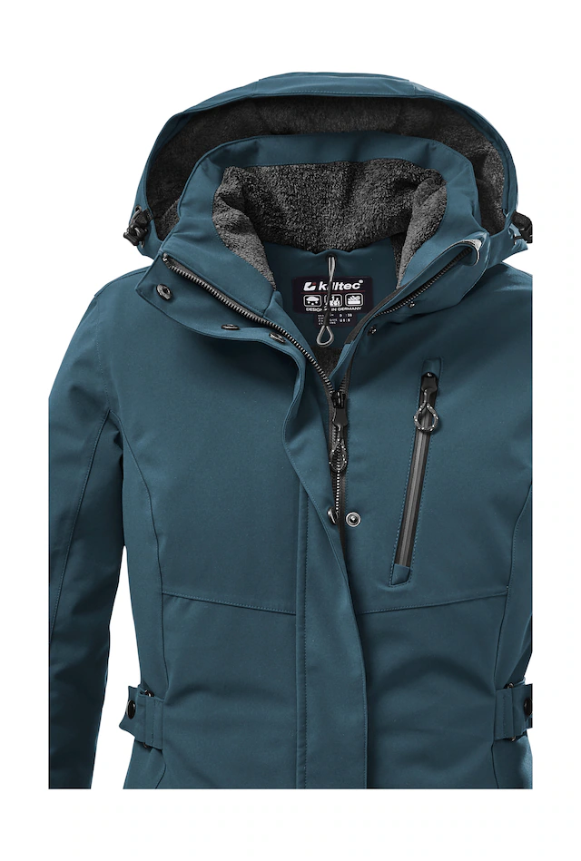 Killtec Parka »KOW 165 WMN PRK« Wasser- und winddichter Parka mit Teddyfleece und abnehmbarer Kapuze