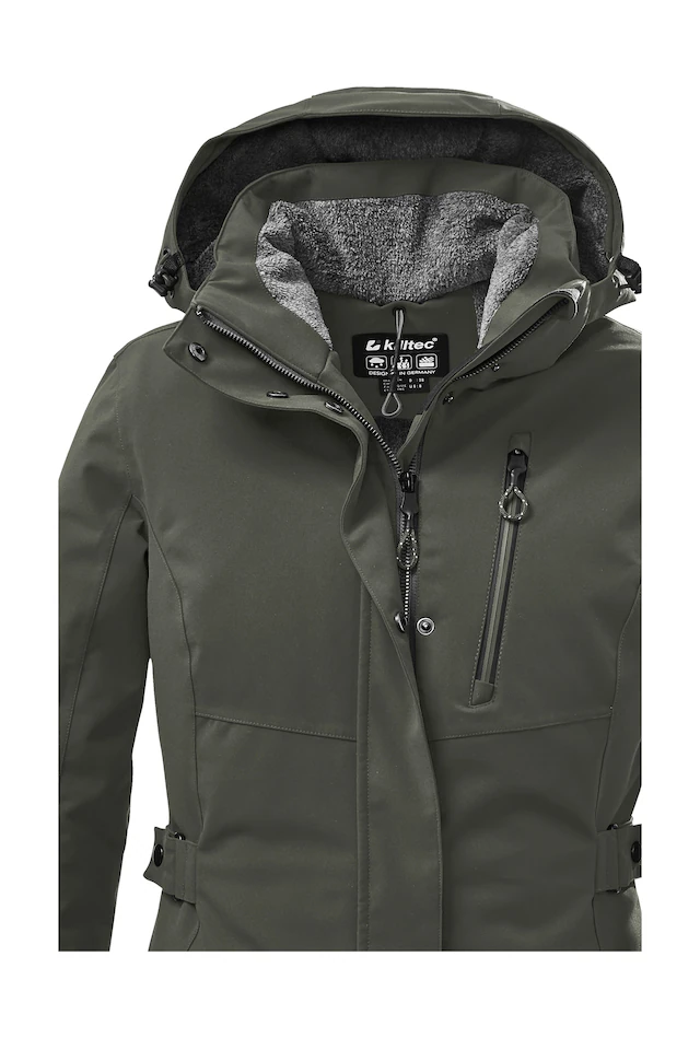 Killtec Parka »KOW 165 WMN PRK« Wasser- und winddichter Parka mit Teddyfleece und abnehmbarer Kapuze