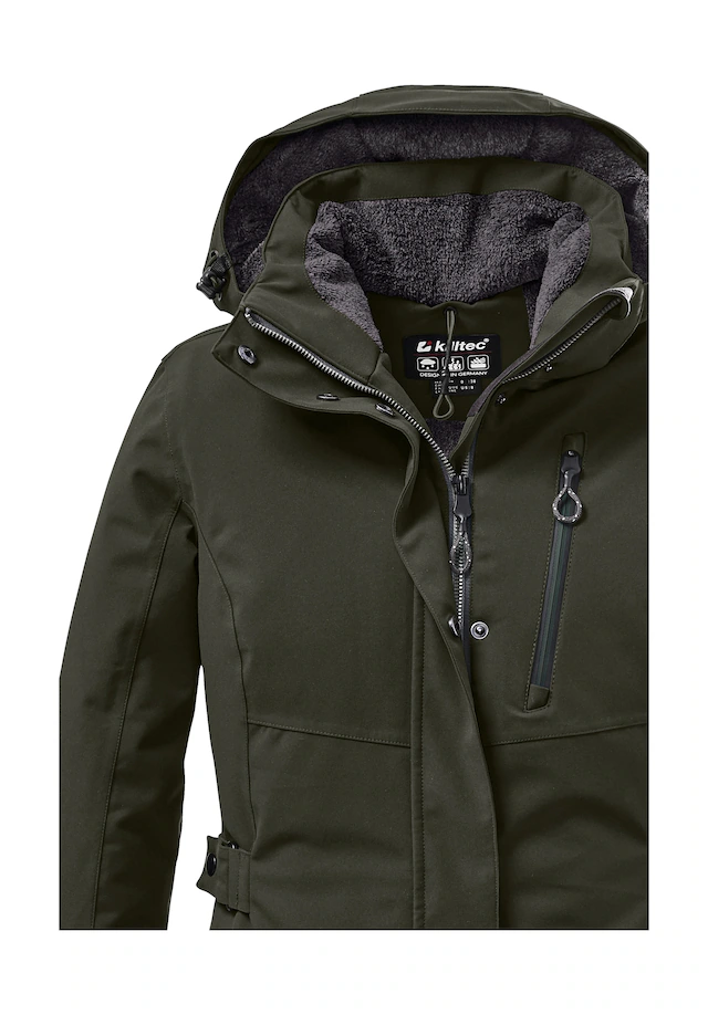 Killtec Parka »KOW 165 WMN PRK« Wasser- und winddichter Parka mit Teddyfleece und abnehmbarer Kapuze