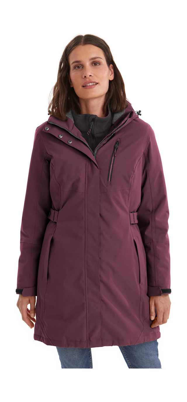 Killtec Parka »KOW 165 WMN PRK« Wasser- und winddichter Parka mit Teddyfleece und abnehmbarer Kapuze