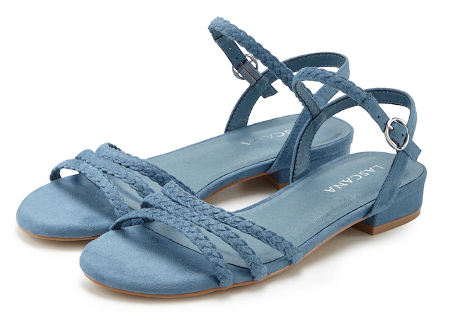 LASCANA Sandale »Sommerschuh« Sandalette, Sommerschuh mit geflochtenen Riemchen VEGAN