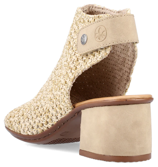 Rieker Sandalette , Sommerschuh, Sandalette, Blockabsatz, in modischer Flecht-Optik