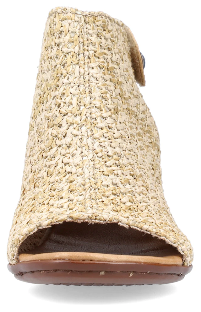 Rieker Sandalette , Sommerschuh, Sandalette, Blockabsatz, in modischer Flecht-Optik