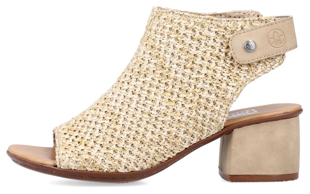 Rieker Sandalette , Sommerschuh, Sandalette, Blockabsatz, in modischer Flecht-Optik