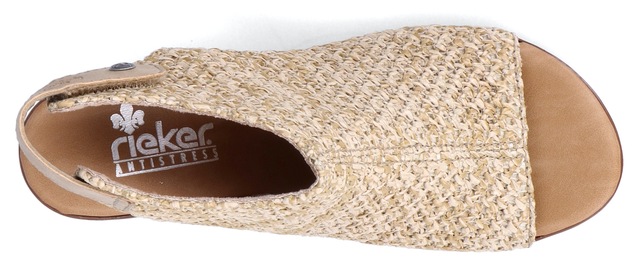 Rieker Sandalette , Sommerschuh, Sandalette, Blockabsatz, in modischer Flecht-Optik