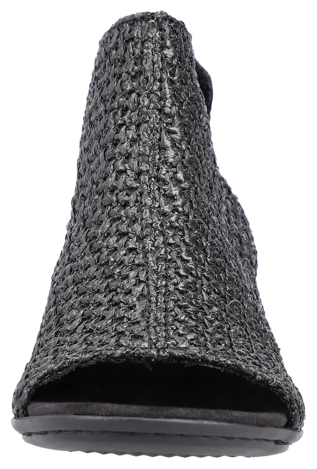 Rieker Sandalette , Sommerschuh, Sandalette, Blockabsatz, in modischer Flecht-Optik
