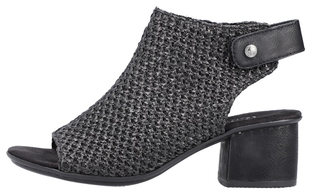 Rieker Sandalette , Sommerschuh, Sandalette, Blockabsatz, in modischer Flecht-Optik