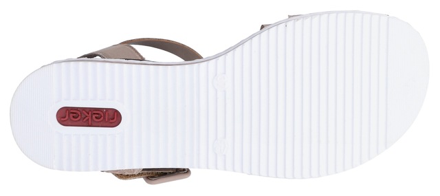 Rieker Riemchensandale Sommerschuh, Sandalette, Keilabsatz, mit asymmetrischem Riemchen