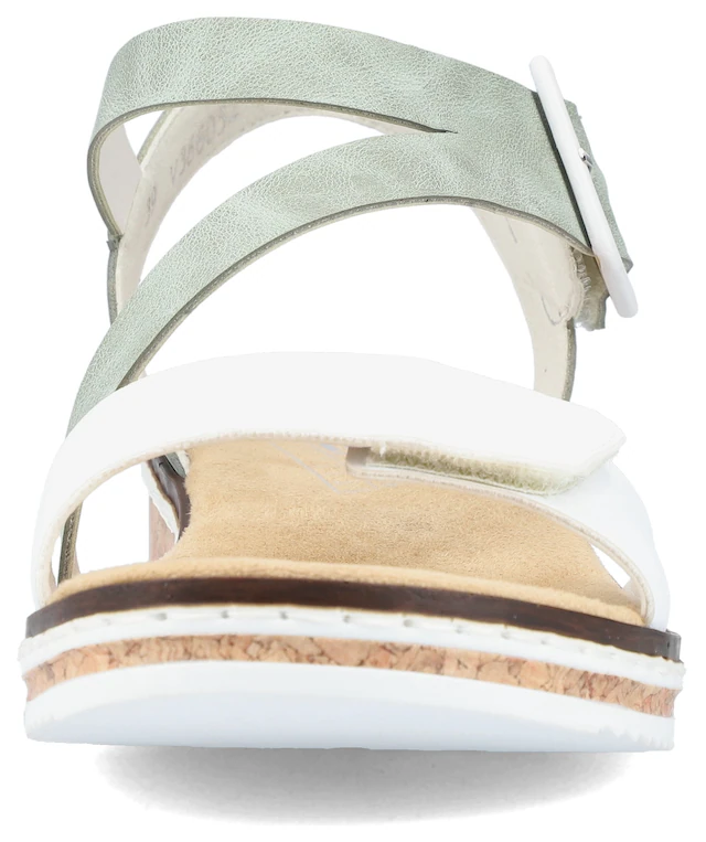 Rieker Riemchensandale Sommerschuh, Sandalette, Keilabsatz, mit asymmetrischem Riemchen