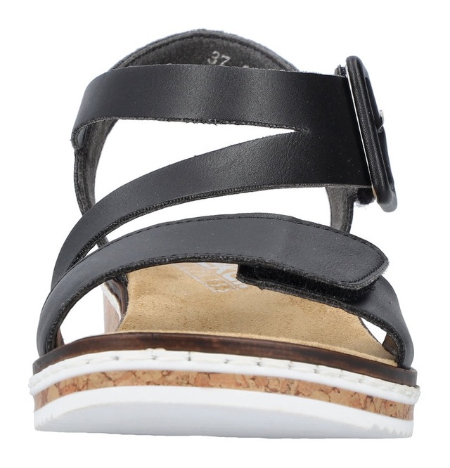 Rieker Riemchensandale Sommerschuh, Sandalette, Keilabsatz, mit asymmetrischem Riemchen