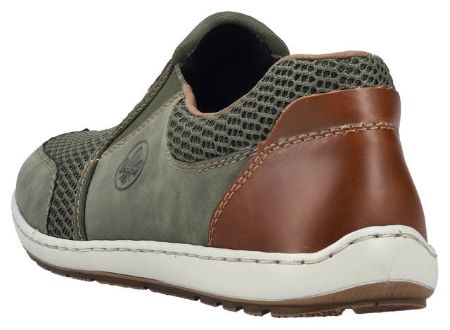 Rieker Slipper Sommerschuh, Schlupfschuh, Freizeitschuh mit kontrastfarbenen Besätzen