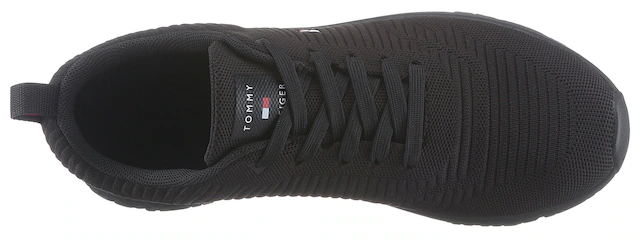 Tommy Hilfiger Sneaker »CORPORATE KNIT RIB RUNNER« , Freizeitschuh, Halbschuh, Schnürschuh mit seitlicher Logoflagge
