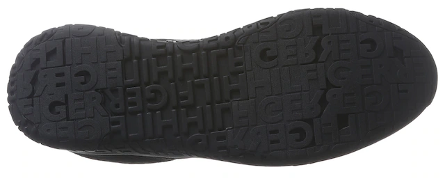 Tommy Hilfiger Sneaker »CORPORATE KNIT RIB RUNNER« , Freizeitschuh, Halbschuh, Schnürschuh mit seitlicher Logoflagge
