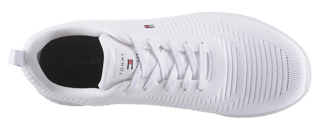 Tommy Hilfiger Sneaker »CORPORATE KNIT RIB RUNNER« , Freizeitschuh, Halbschuh, Schnürschuh mit seitlicher Logoflagge