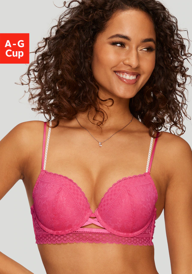 Vivance by Lascana Push-up-BH »Viola« mit Spitze aus anteilig recyceltem Polyamid, sexy Dessous