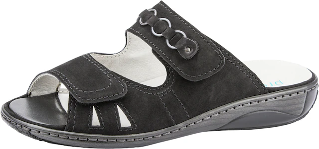 Waldläufer Pantolette »GARDA« , Keilabsatz, Sommerschuh, Schlappen mit Schmuckapplikation, Weite G