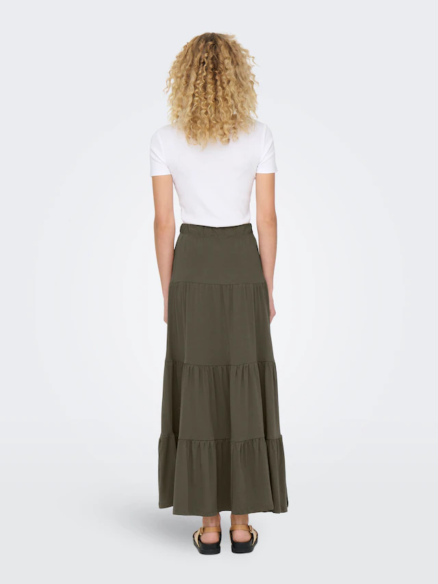 ONLY Maxirock »ONLMAY MAXI SKIRT« Baumwolle, mit Volant
