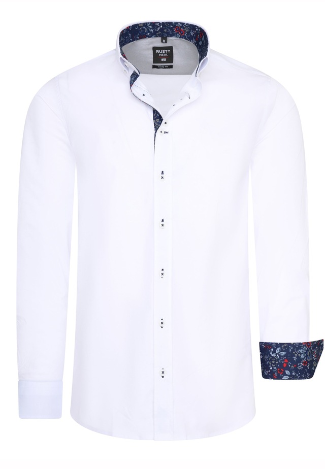 Rusty Neal Langarmhemd mit filigranen Blumenprints