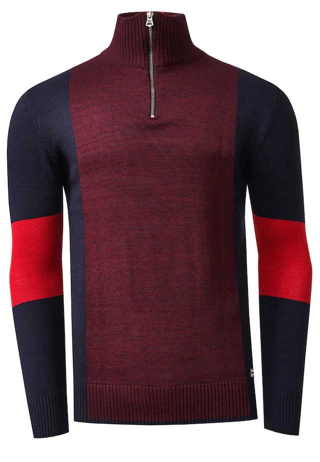 Rusty Neal Strickpullover mit bequemen Half-Zip