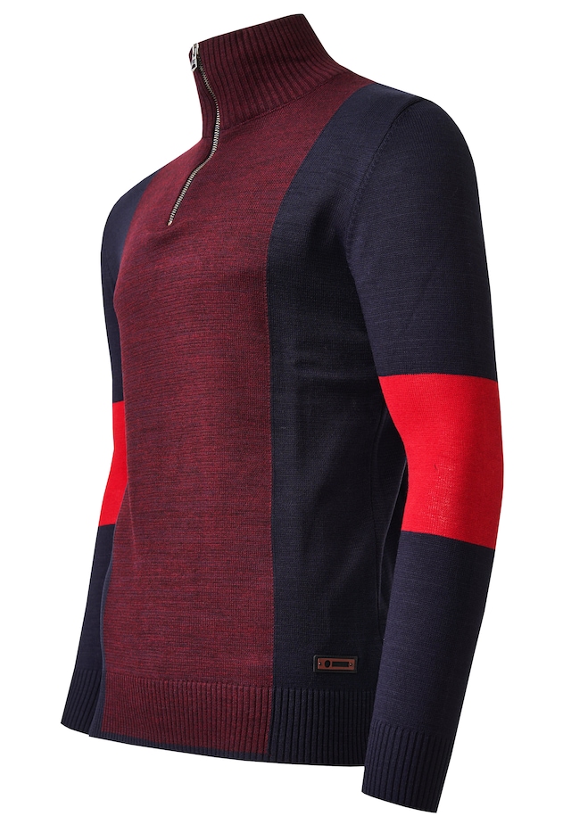 Rusty Neal Strickpullover mit bequemen Half-Zip
