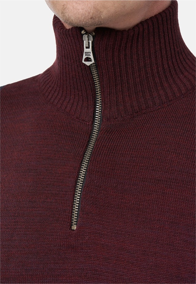 Rusty Neal Strickpullover mit bequemen Half-Zip