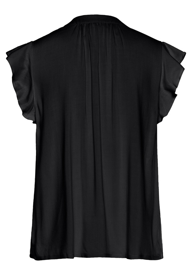 LASCANA Schlupfbluse »mit kurzen Rüschenärmeln« elegante Kurzarmbluse, Blusenshirt, lockere Passform, festlich