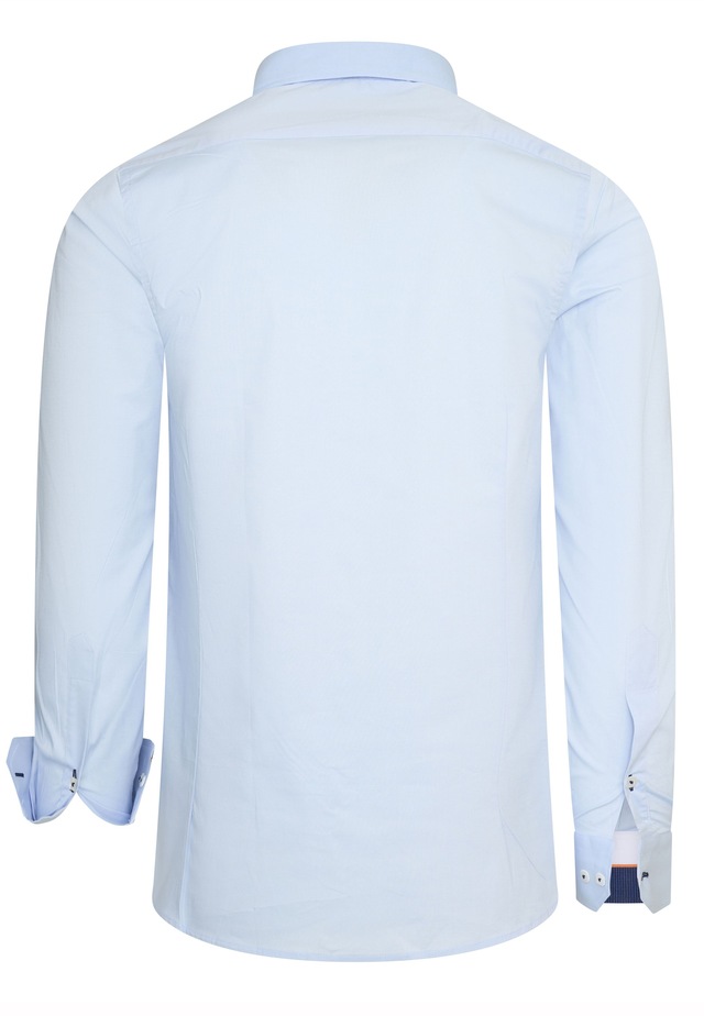 Rusty Neal Langarmhemd in figurbetontem Slim Fit-Schnitt