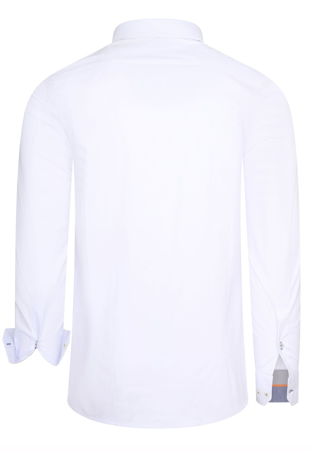 Rusty Neal Langarmhemd in figurbetontem Slim Fit-Schnitt