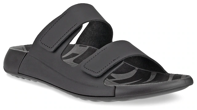 Ecco Pantolette »COZMO W« Sommerschuh, Schlappen mit zwei Klettverschlussriemen