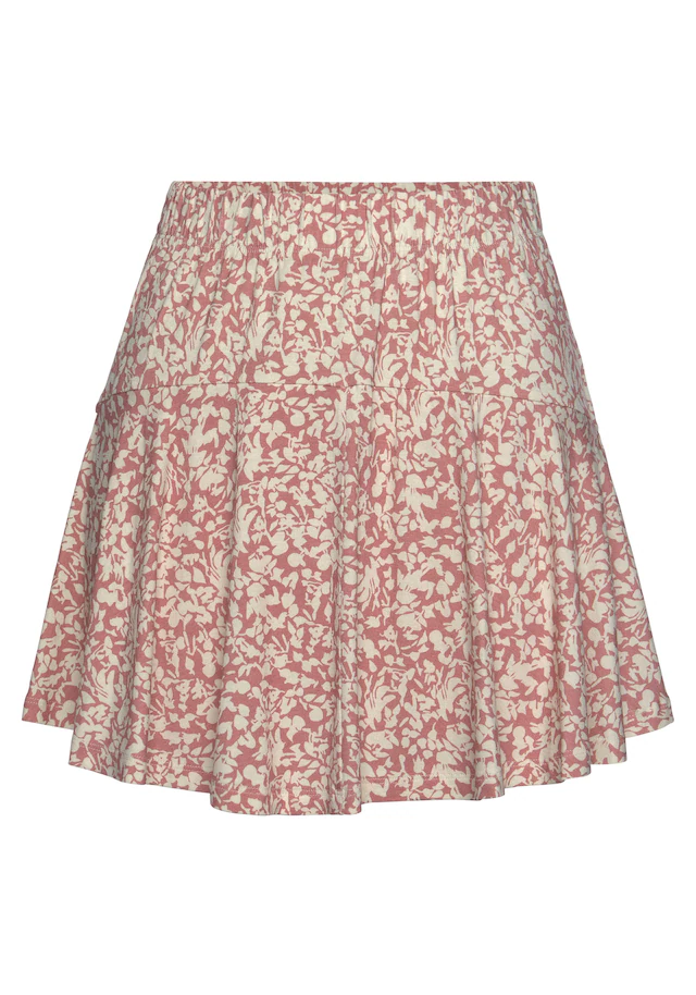 Vivance Hosenrock »mit Blumendruck aus Viskosejersey« kurzer Jerseyrock, Sommerrock mit fixierter Shorts, Skort, Minirock