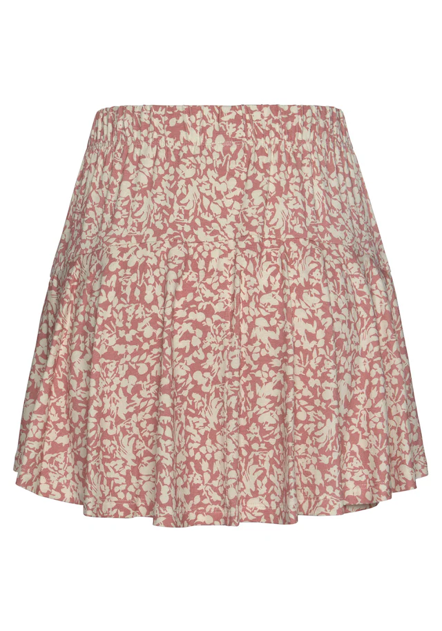 Vivance Hosenrock »mit Blumendruck aus Viskosejersey« kurzer Jerseyrock, Sommerrock mit fixierter Shorts, Skort, Minirock