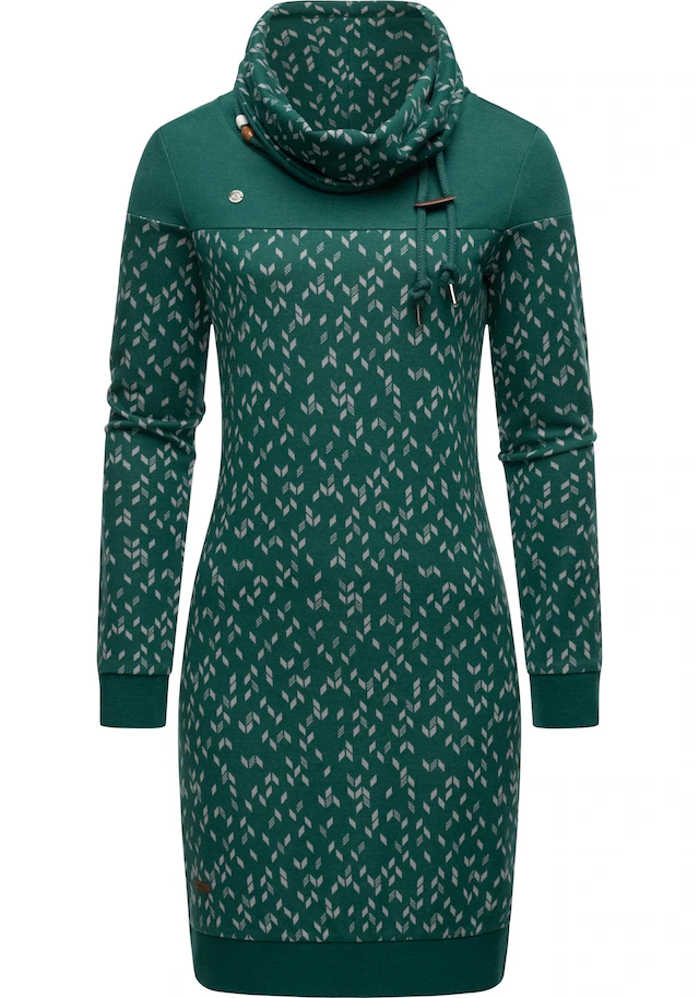 Ragwear Sweatkleid »Chloe Dress« Ohne Taschen stylisches Langarmkleid mit Ethnomuster