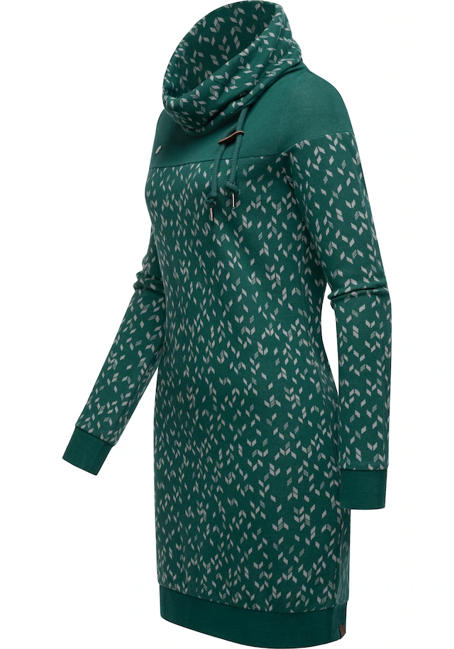 Ragwear Sweatkleid »Chloe Dress« Ohne Taschen stylisches Langarmkleid mit Ethnomuster