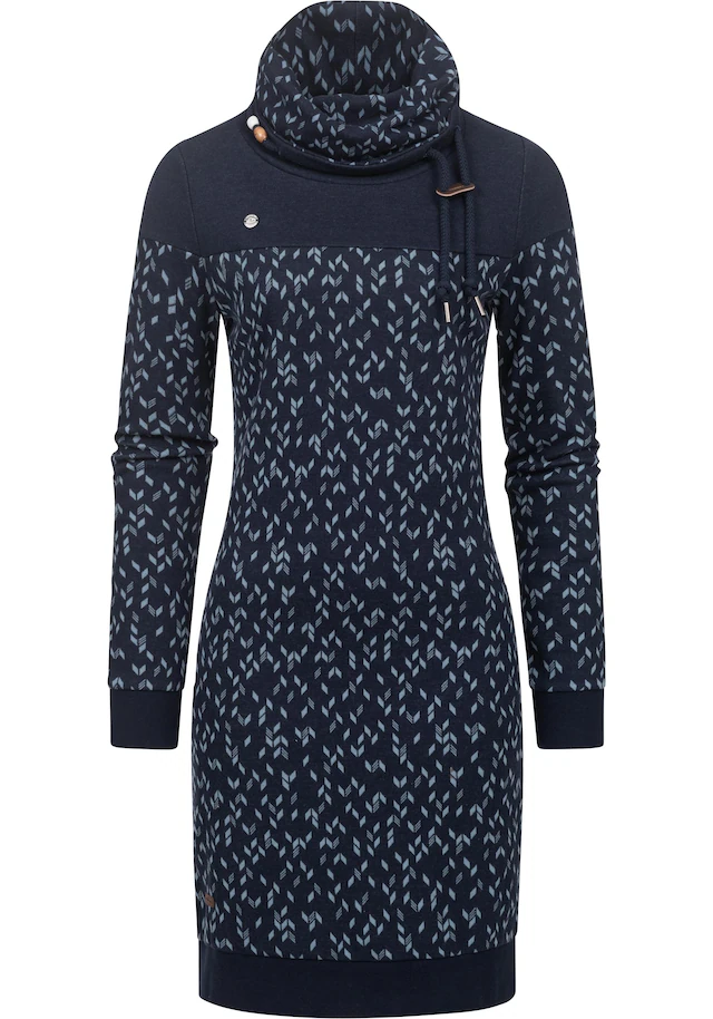 Ragwear Sweatkleid »Chloe Dress« Ohne Taschen stylisches Langarmkleid mit Ethnomuster