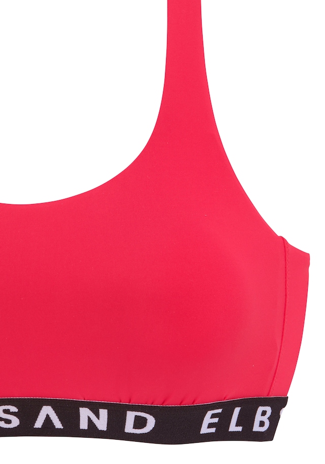 Elbsand Bustier-Bikini mit kontrastfarbenen Schriftzügen