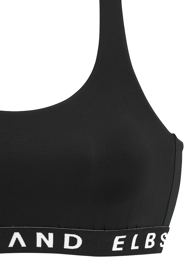 Elbsand Bustier-Bikini mit kontrastfarbenen Schriftzügen
