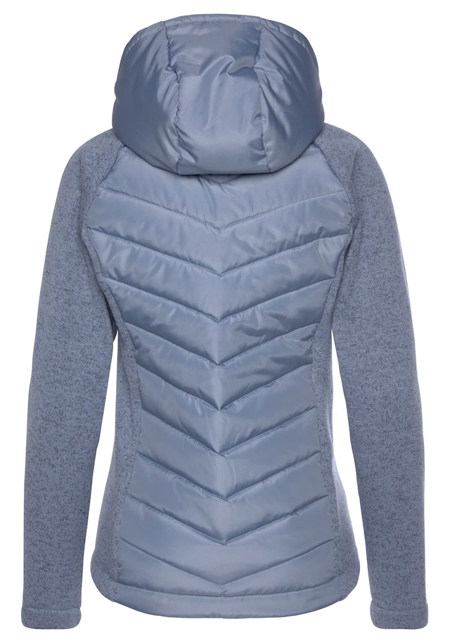 Vivance Steppjacke mit Kapuze mit Strickfleece-Ärmeln