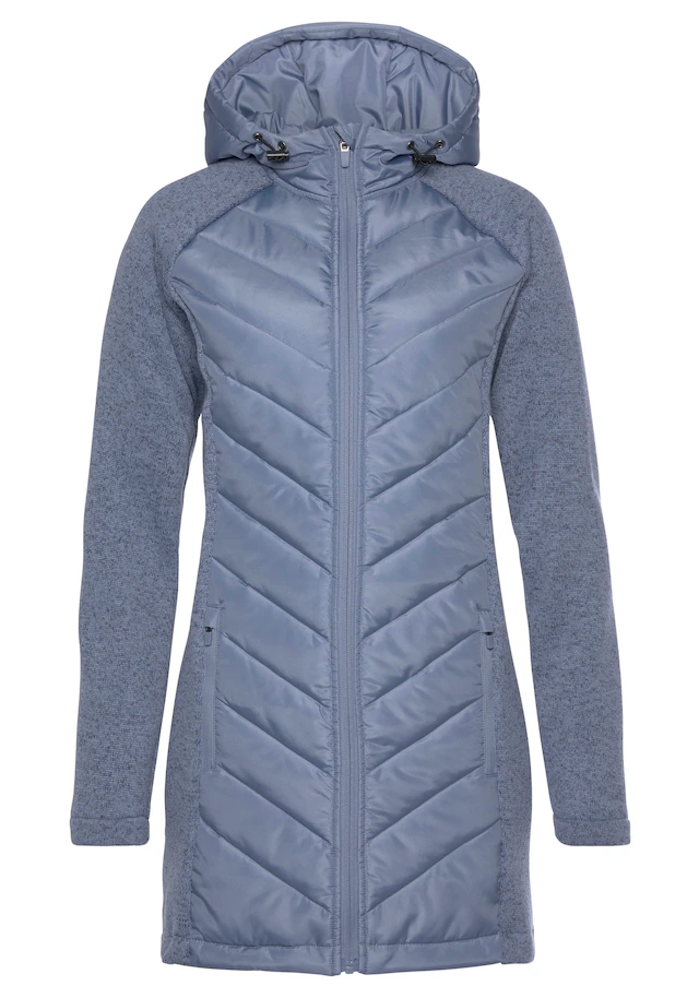Vivance Steppjacke mit Kapuze mit Strickfleece-Ärmeln